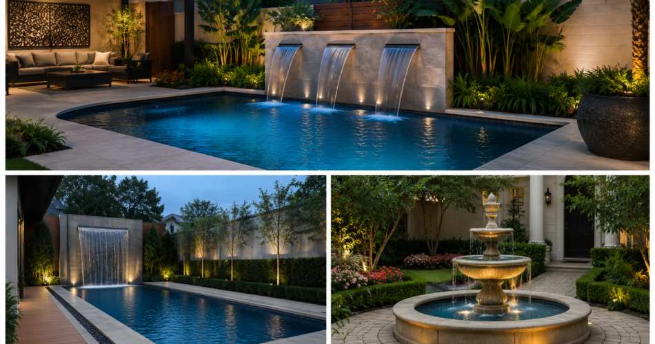 Water features for luxurious gardens